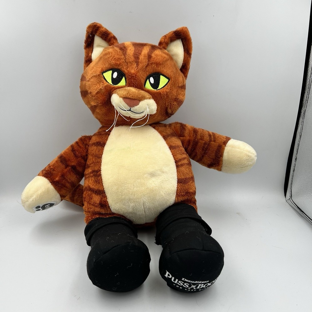 Build A Bear Workshop Puss In Boots Cat Plush Stuffed Animal Shrek Dreamworks